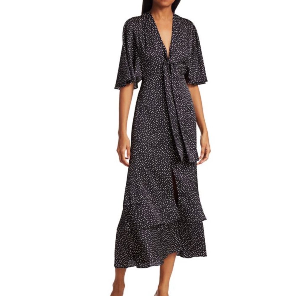 Alexis Black and White Midi Dress